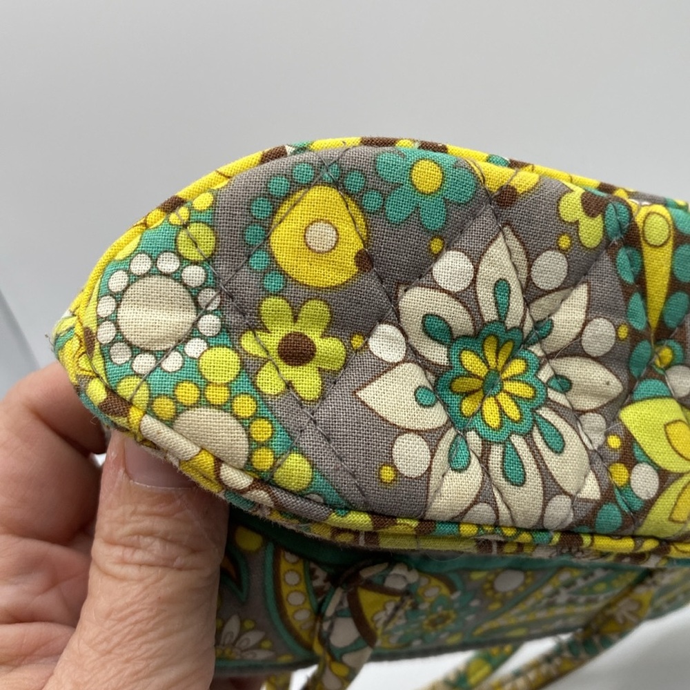 Vera Bradley Lemon Parfait Retired Mini‎ Purse Bag Yellow Paisley - Picture 8 of 9